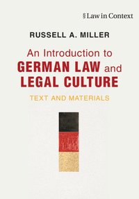 bokomslag An Introduction to German Law and Legal Culture