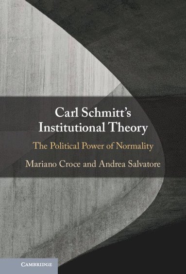 bokomslag Carl Schmitt's Institutional Theory