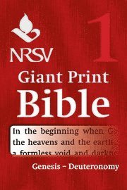 bokomslag NRSV Giant Print Bible: Volume 1, Genesis - Deuteronomy