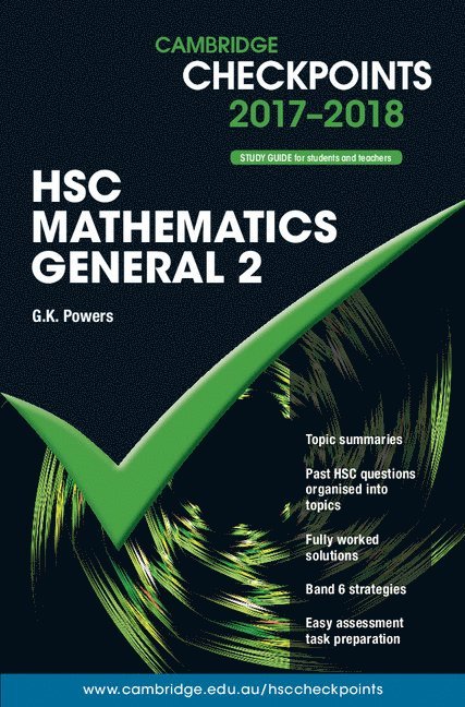 Cambridge Checkpoints HSC Mathematics General 2 2017-18 1