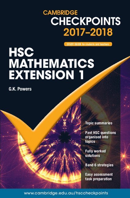 Cambridge Checkpoints HSC Mathematics Extension 1 2017-19 1