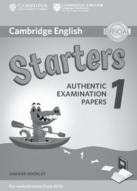bokomslag Cambridge English Starters 1 for Revised Exam from 2018 Answer Booklet