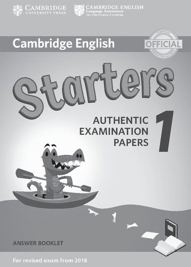 bokomslag Cambridge English Starters 1 for Revised Exam from 2018 Answer Booklet