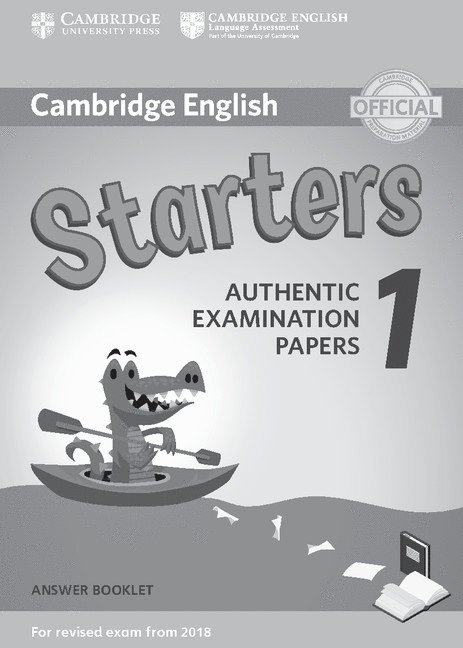 Cambridge English Starters 1 for Revised Exam from 2018 Answer Booklet 1