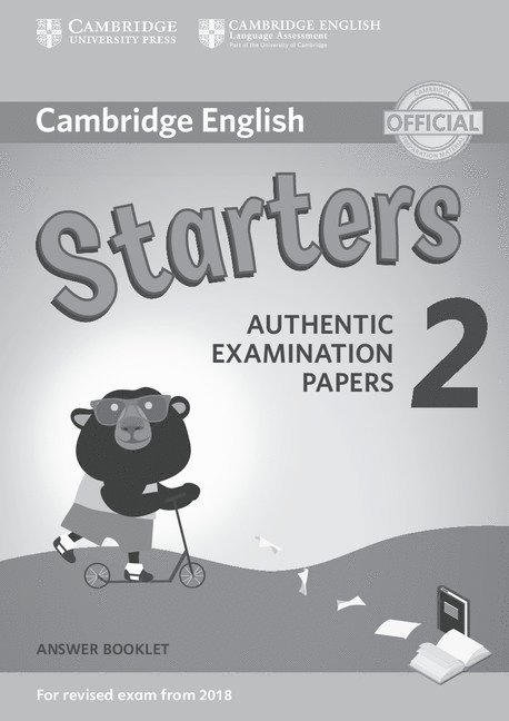 Cambridge English Young Learners 2 for Revised Exam from 2018 Starters Answer Booklet 1