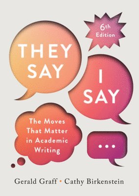 bokomslag "They Say / I Say"