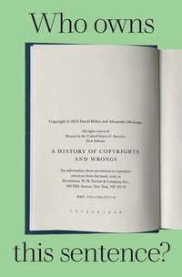 bokomslag Who Owns This Sentence? - A History of Copyrights and Wrongs