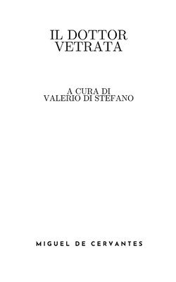 dottor Vetrata (a cura di Valerio Di Stefano)