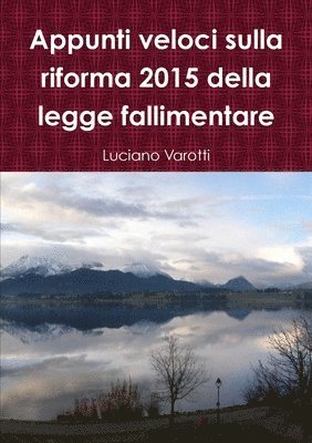 bokomslag Appunti veloci sulla riforma 2015 della legge fallimentare