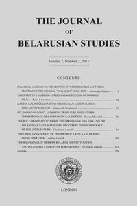 bokomslag Journal of Belarusian Studies 2015