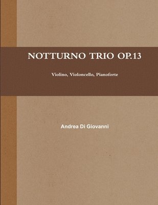 bokomslag Notturno Trio Op.13