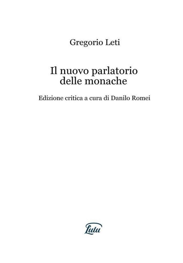 Il Nuovo Parlatorio Delle Monache 1