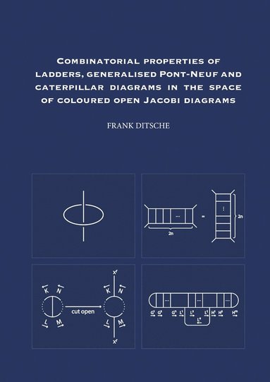 bokomslag Combinatorial Properties of Ladders, Generalised Pont-Neuf and Caterpillar Diagrams in the Space of Coloured Open Jacobi Diagrams