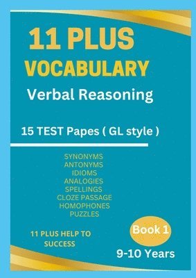 bokomslag 11 Plus Vocabulary Verbal Reasoning Book 1 -9 to 10 years
