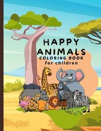 bokomslag Happy Animals Coloring Book for Children