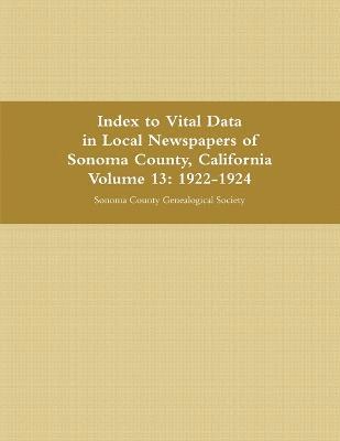 bokomslag Index to Vital Data in Local Newspapers of Sonoma County, California, Volume 13