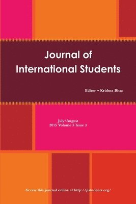 Krishna Bista - Journal of International Students 2015 Vol 5 Issue 3, Häftad