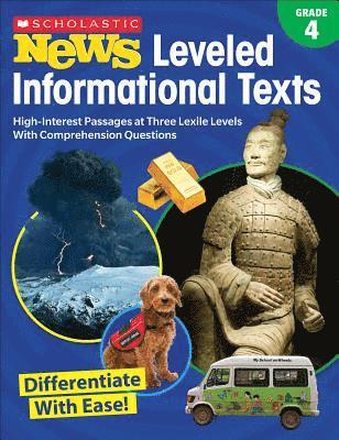 bokomslag Scholastic News Leveled Informational Texts: Grade 4: High-Interest Passages Written in Three Levels with Comprehension Questions