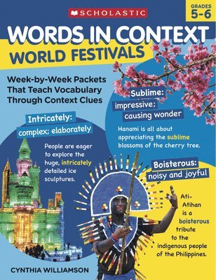 Cynthia Williamson - Words in Context: World Festivals: Week-By-Week Packets That Teach Vocabulary Through Context Clues, Häftad