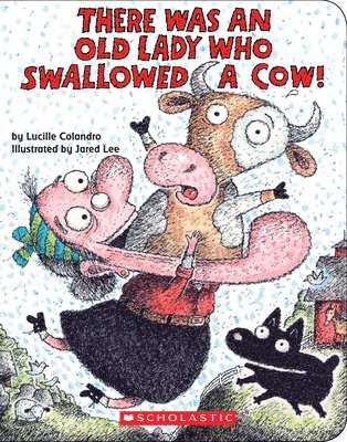 bokomslag There Was An Old Lady Who Swallowed A Cow!: A Board Book