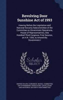 bokomslag Revolving Door Sunshine Act of 1993
