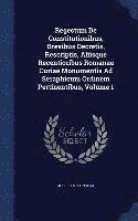 bokomslag Regestum De Constitutionibus, Brevibus Decretis, Rescriptis, Aliisque Recentioribus Romanae Curiae Monumentis Ad Seraphicum Ordinem Pertinentibus, Volume 1