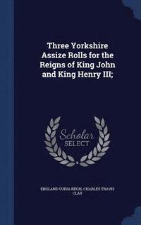 bokomslag Three Yorkshire Assize Rolls for the Reigns of King John and King Henry III;