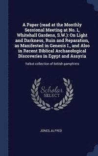 bokomslag Paper (read at the Monthly Sessional Meeting at No. 1, Whitehall Gardens, S.W.)