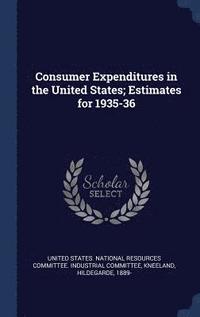 bokomslag Consumer Expenditures in the United States; Estimates for 1935-36