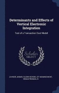 bokomslag Determinants and Effects of Vertical Electronic Integration