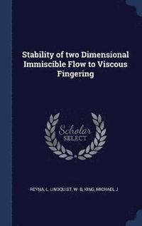 bokomslag Stability of two Dimensional Immiscible Flow to Viscous Fingering