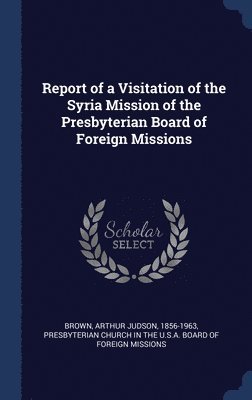 bokomslag Report of a Visitation of the Syria Mission of the Presbyterian Board of Foreign Missions