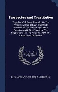 bokomslag Prospectus And Constitution