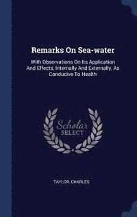 bokomslag Remarks On Sea-water