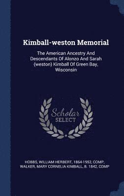 Kimball-weston Memorial, Inbunden