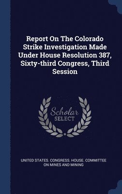 bokomslag Report On The Colorado Strike Investigation Made Under House Resolution 387, Sixty-third Congress, Third Session