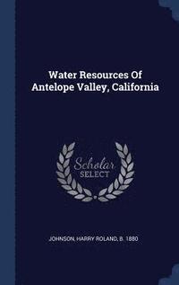 bokomslag Water Resources Of Antelope Valley, California