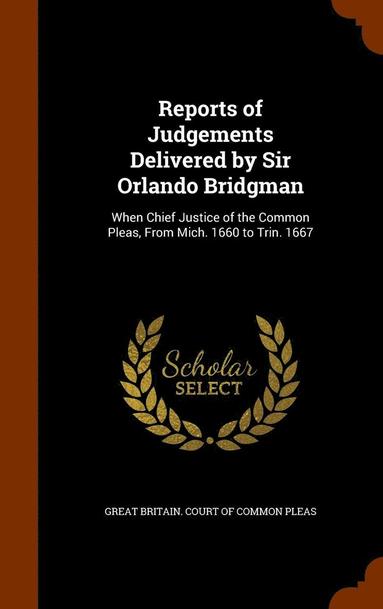 bokomslag Reports of Judgements Delivered by Sir Orlando Bridgman