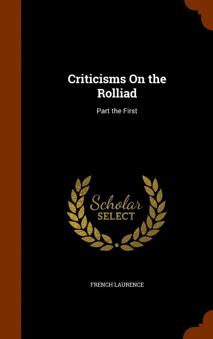 Criticisms On the Rolliad 1