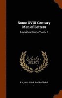 bokomslag Some XVIII Century Men of Letters