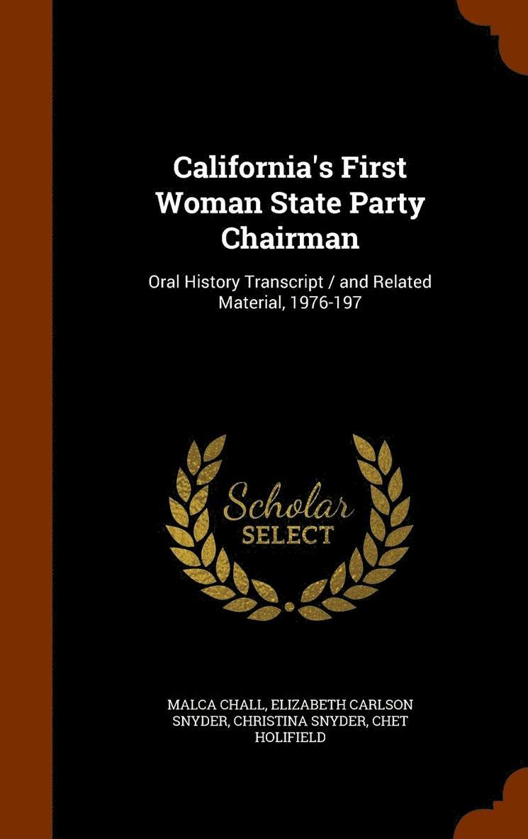 California's First Woman State Party Chairman 1