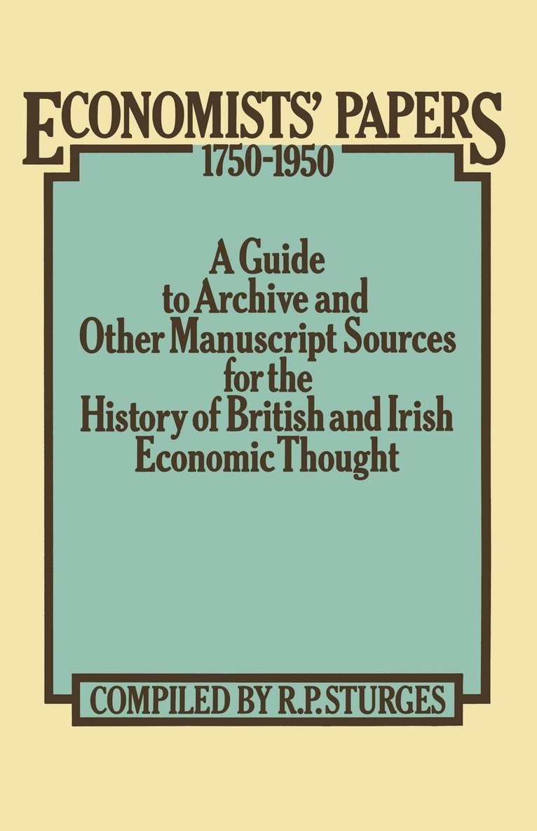 Economists Papers 17501950 1