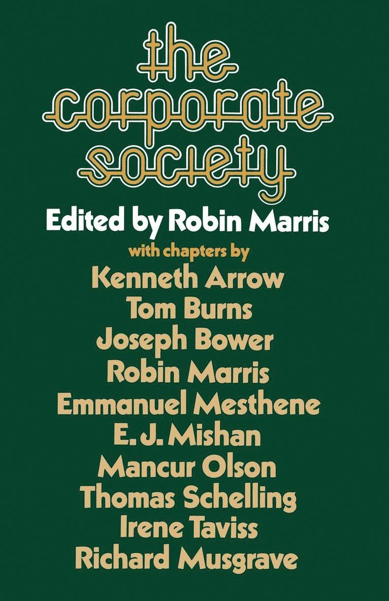 Robin Marris - The Corporate Society, Häftad