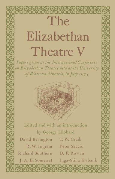 bokomslag Elizabethan Theatre V