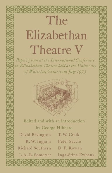 bokomslag The Elizabethan Theatre V