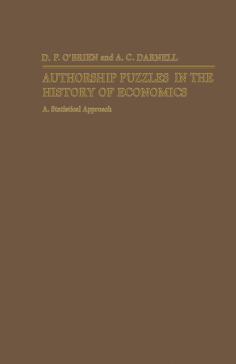Authorship Puzzles in the History of Economics 1