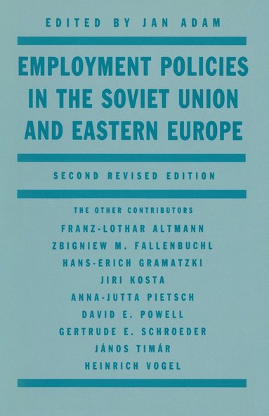 bokomslag Employment Policies in the Soviet Union and Eastern Europe