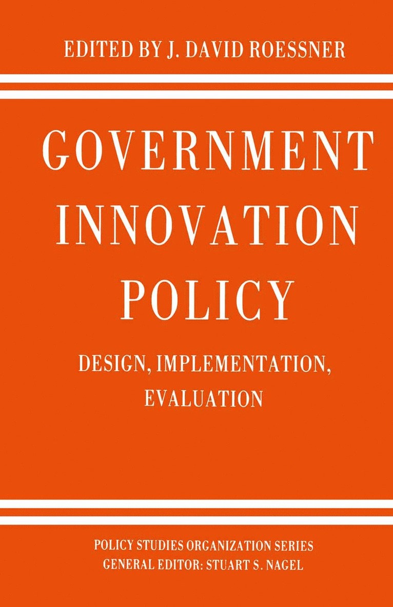 D. Roessner - Government Innovation Policy, Häftad