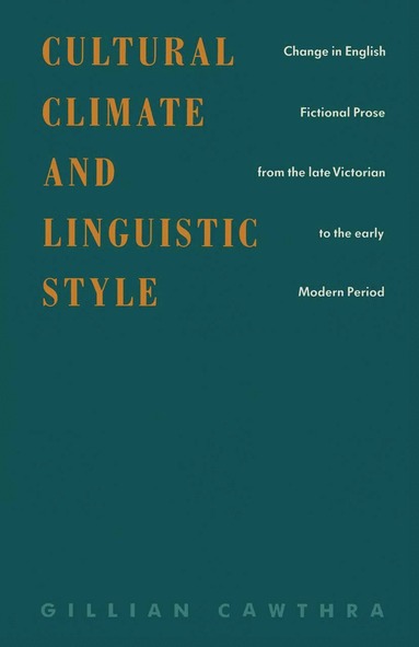 bokomslag Cultural Climate and Linguistic Style