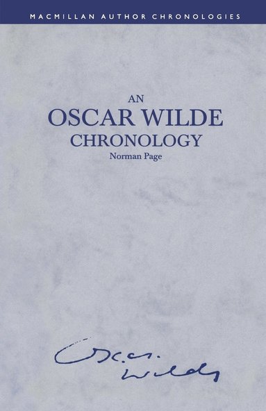 bokomslag An Oscar Wilde Chronology